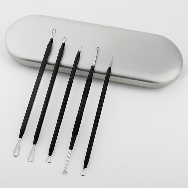 5 stykker Blackhead Remover, Pimple Popper, Face Skin Care Kit