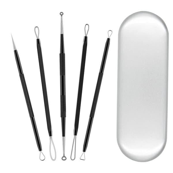 5 stykker Blackhead Remover, Pimple Popper, Face Skin Care Kit