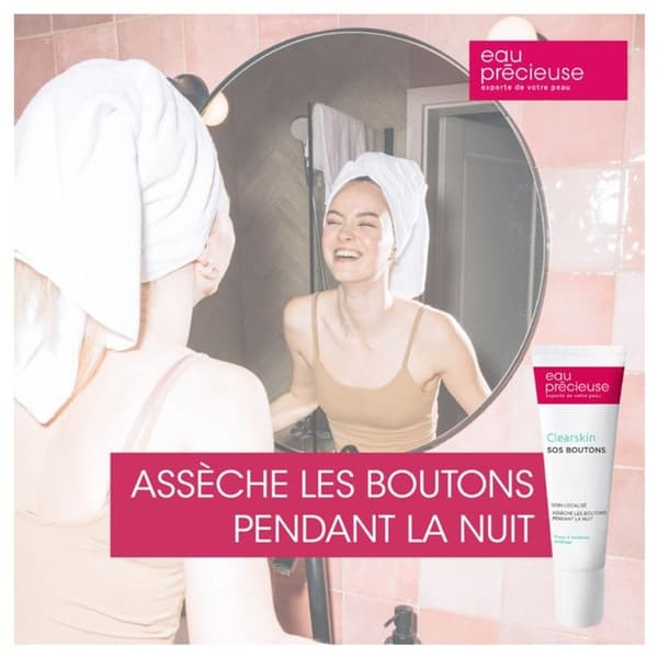 Anti-bollkräm - Eau Précieuse - Clearskin - 10ml - Icke-komedogen - Återfuktning