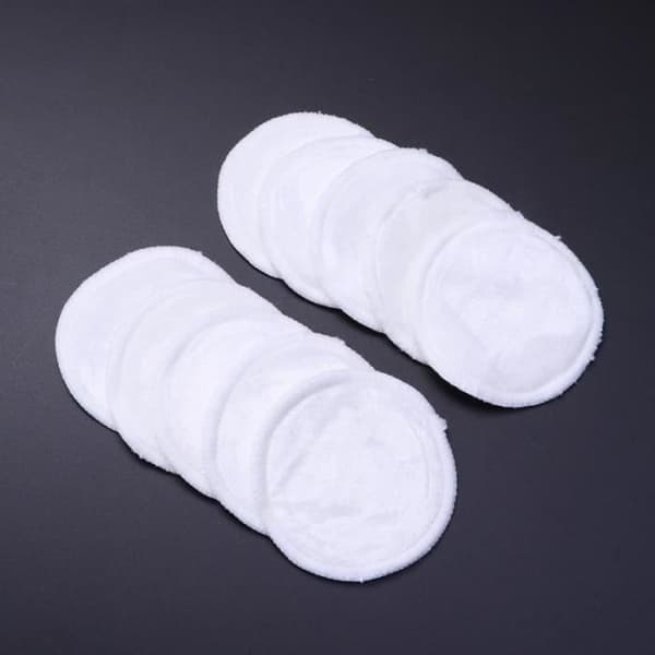 16 st Bamboo Makeup Remover Trelagers mjuka återanvändbara kuddar Ansikts- och hudvård Tvätta tygkuddar (vita)