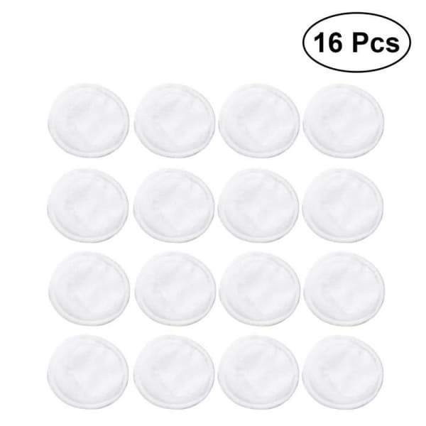 16 st Bamboo Makeup Remover Trelagers mjuka återanvändbara kuddar Ansikts- och hudvård Tvätta tygkuddar (vita)