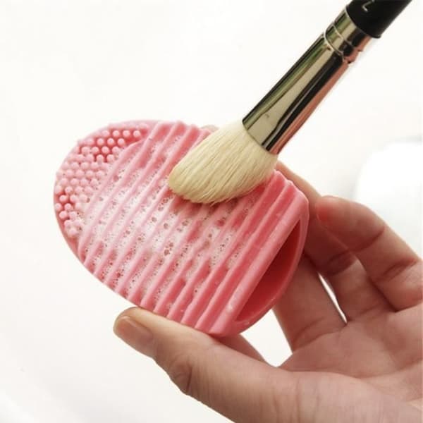 Newcomdigi Handske Rengöring Makeup Brush Silikonborste - Rosa