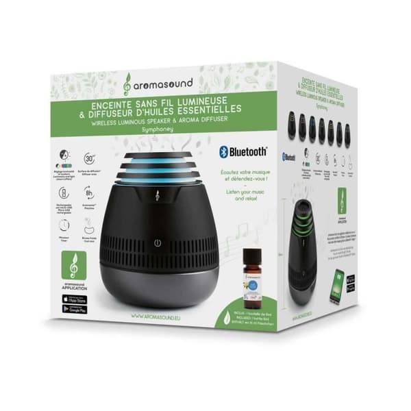 Bluetooth-ljushögtalare - BIGBEN INTERACTIVE - Svart - Aroma diffusor - 15 Watt - 7 färger
