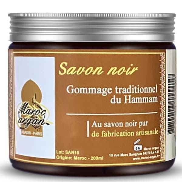 Skrubba med 100% naturlig traditionell svart tvål 250g