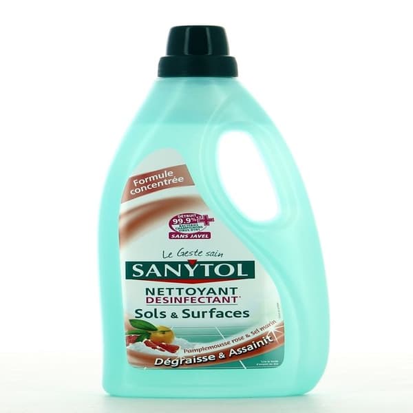 Desinfektionsmedel för golv och ytor 1 l rosa grapefrukt- och havssaltdoft - SANYTOL - 33631224