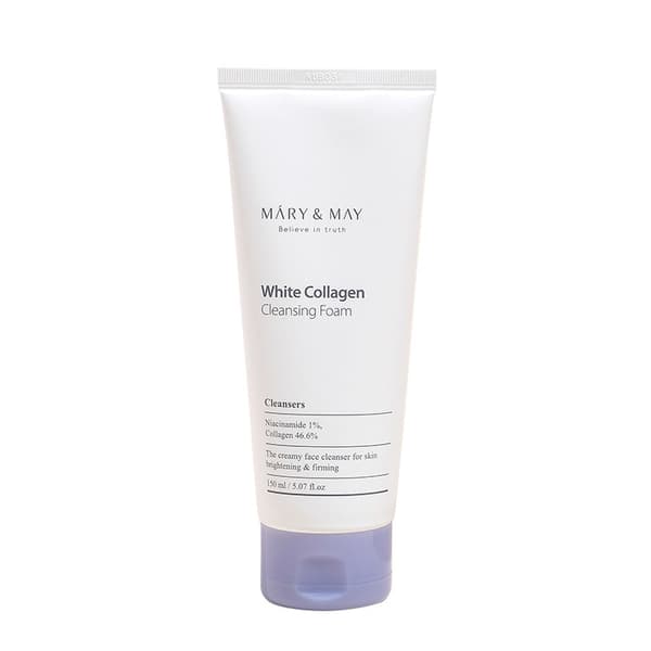 Mary&May White Collagen puhdistusvaahto 150 ml - Puhdistava kasvojen puhdistusvaahto kollageenilla