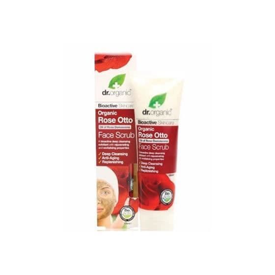 Dr Organic Rose Otto Face Scrub 125ml. Produktegenskaper: Kön: Kvinna Pulizia: Esfolianti e peeling Zona da