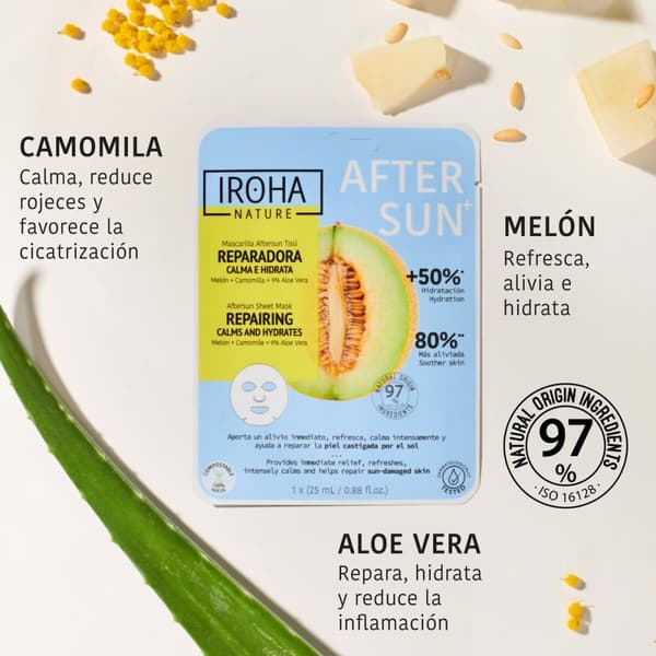 Ansiktsmask Iroha Repairing calms and hydrates Melon (1 antal)
