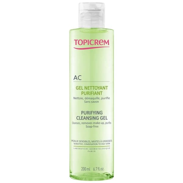 Rengöringsgel - Topicrem - AC - 200ml - Blandad till Fet Hy - Purifierande