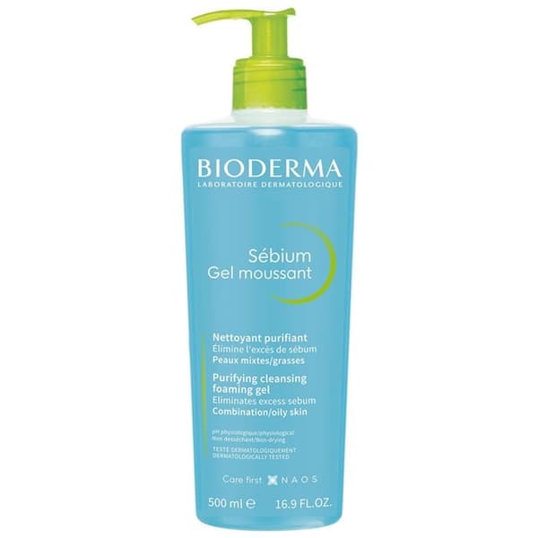 Skummande rengöringsgel - BIODERMA - SEBIUM - 500ml - Allergivänligt - Parabenfri