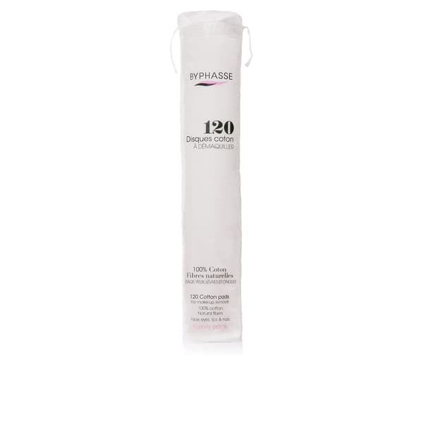 BYPHASSE COTTON DISCS make-up remover 120 u