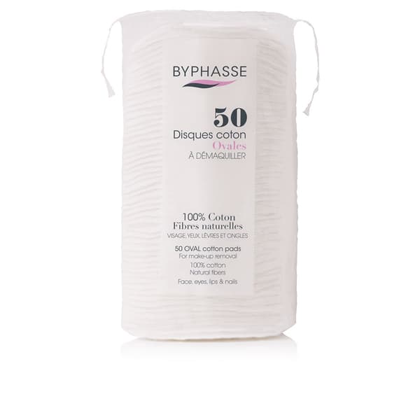 BYPHASSE DISCOS ALGODÓN oval make-up remover 50 u