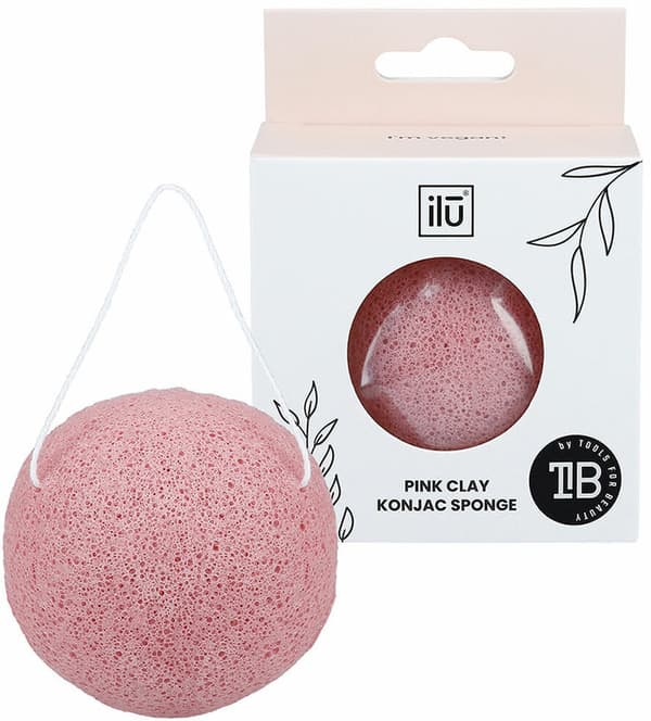 Exfoliating Facial Sponge Ilū Konjac Pink clay