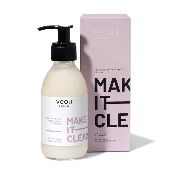 VEOLI Botanica MAKE IT CLEAR maitomainen kasvojen puhdistusemulsio, 200ml