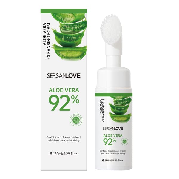 SERSANLOVE - Aloe Vera Cleansing Foam, 150ml - Ansiktsrengöringsskum med aloe