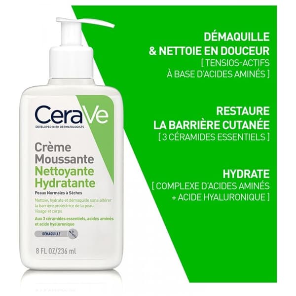 Rengörande ansiktsmousse - Cerave - Moussekräm - 236ml - Återfuktande - Hypoallergenisk