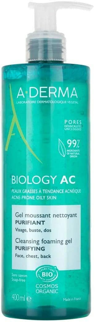 Facial Cleansing Gel A-Derma Biology Ac 400 ml