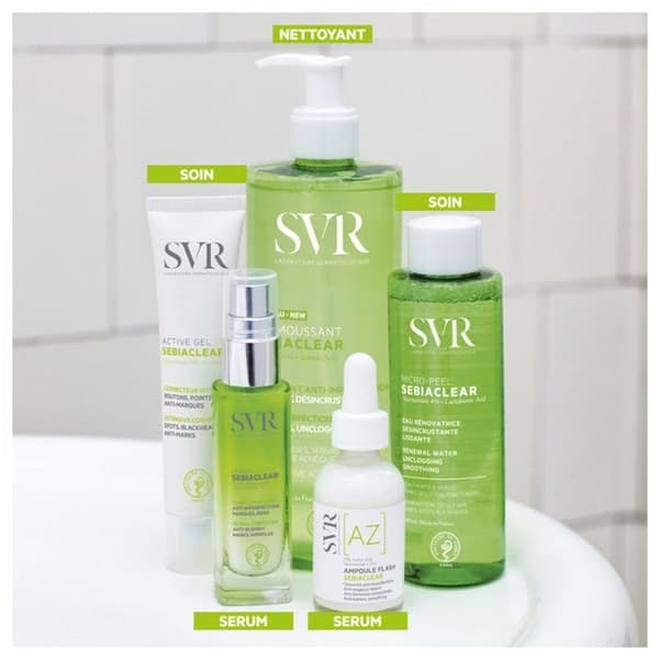 Foaming Gel - SVR - Sebiaclear - 200ml - Icke-komedogen - Kombinerad till fet hud