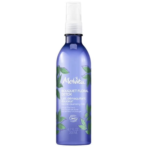 Sminkborttagningsmjölk - Melvita - Detox blombukett - Ekologisk - 200ml - Torr och känslig hud