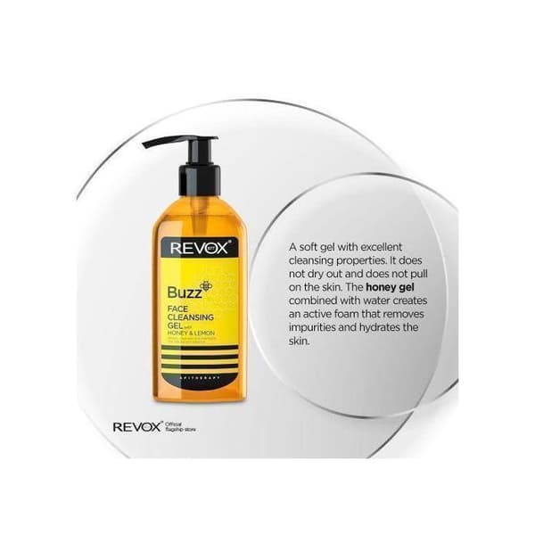 Revox Facial Cleansing Gel 180ml Buzz - Alla hudtyper - Trött - Cruelty Free