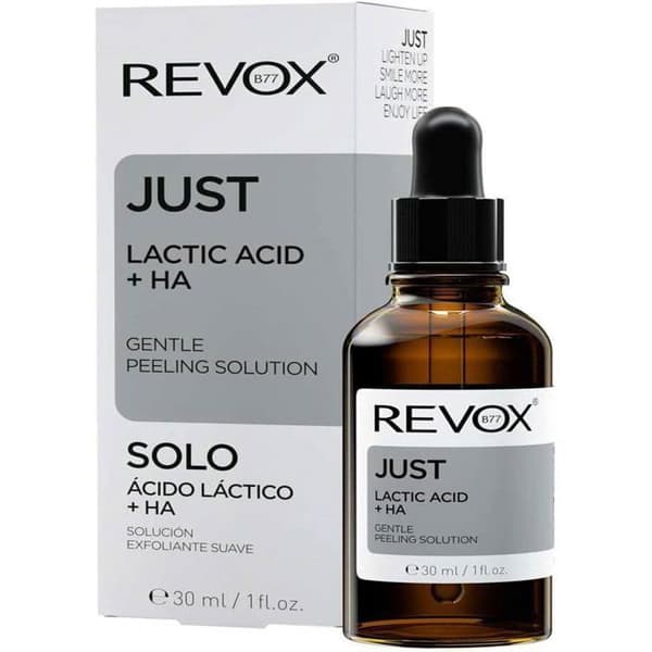 Ansiktsserum - REVOX - Bara mjölksyra + HA - Skonsam peeling - 30 ml - Slät och återfuktad hud