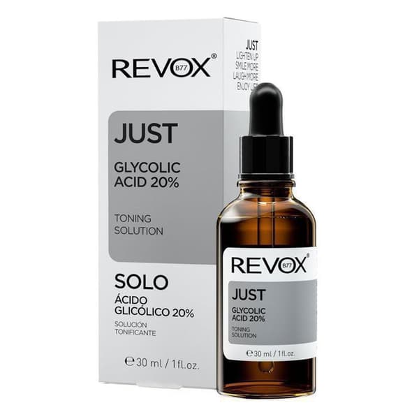Toning Solution - REVOX B77 - ENDAST GLYCOLSYRA 20% - 30ml - Utan alkohol - För alla hudtyper