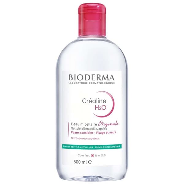 Mikelläruv - Bioderma - Créaline H2O - 500ml - Hypoallergen - Känslig hud