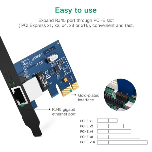 Ugreen PCI-E network card Gigabit 10/100/1000Mbps