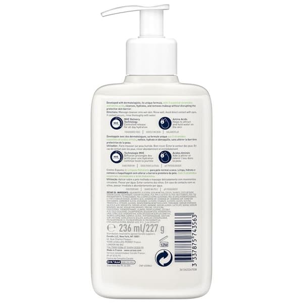 Rengörande ansiktsmousse - Cerave - Moussekräm - 236ml - Återfuktande - Hypoallergenisk