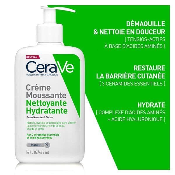 Cerave Rengörande Moussekräm för Ansiktet för Normal till Torr Hy 473ml