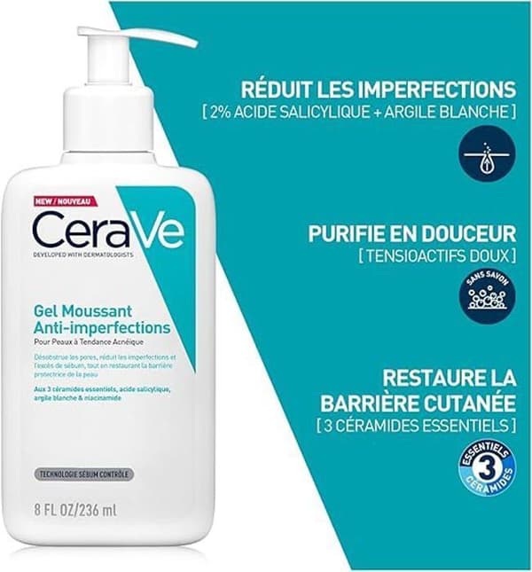 Gel Moussande Anti-Imperfectioner - CeraVe - 236ml - Icke komedogen - Fet hud - Akne