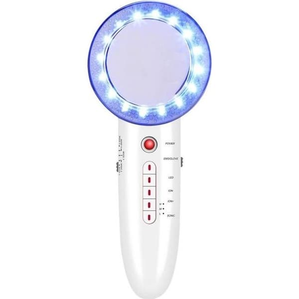 Maskin Skönhet Ansikte Ultraljud Joner LED Ljusterapi Massageapparat 6 i 1 - CWU