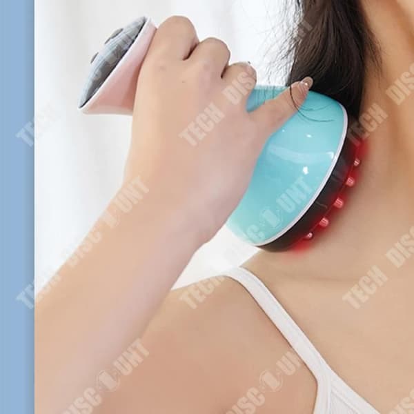 TD® 9-hastighets elektrisk Meridian Gua Sha-borste Rött ljus Uppvärmning buken Vibration Elektrisk skrapmassager