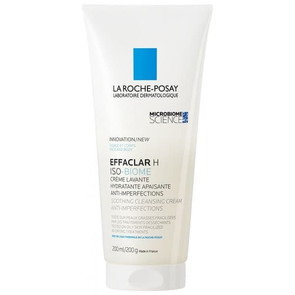 La Roche-Posay Effaclar H Iso-Biome Rengörande Fuktighetskräm Lugna Anti-Prickar 200 ml