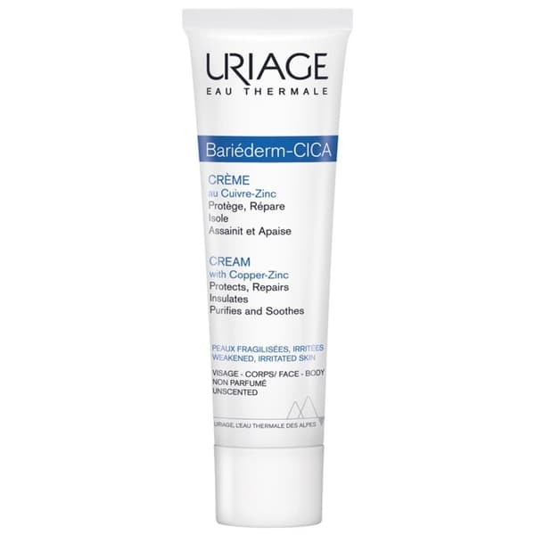 Reparativ Kräm - Uriage - Bariéderm Cica-Kräm - Koppar-Zink - 100ml - Lugnande och Fuktgivande