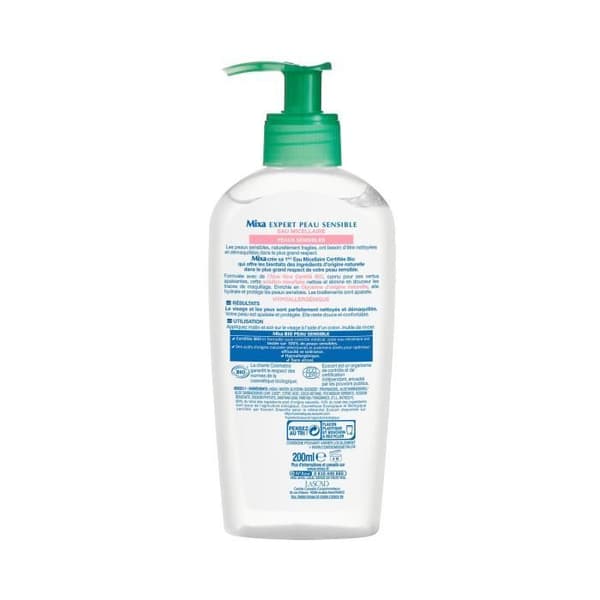Organic Mixa Micellar Water Ansikte och ögon känslig hud 200ml