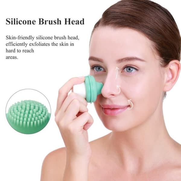 TOUCHBeauty 2 i 1 ansiktsrengöringsborste i silikon med bekväm bas AG-1762