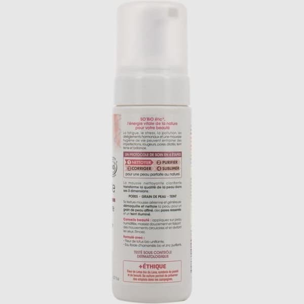 SO'BiO ETIC Rengöringsskum För perfekt hud - 150 ml