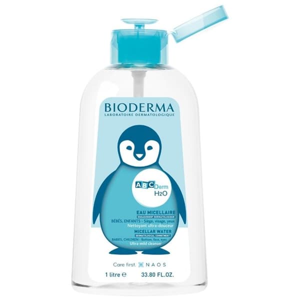 Mikelläruvska - BIODERMA - ABCDerm H2O - 1L - Hypoallergenisk - Känslig hud