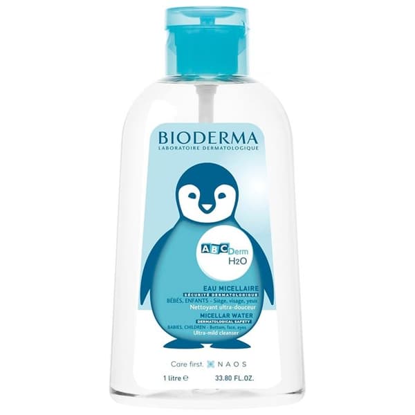 Mikelläruvska - BIODERMA - ABCDerm H2O - 1L - Hypoallergenisk - Känslig hud