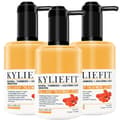 Miniatyrbillede 2 af 2: Kurkuma Hudplejeprodukt, Opstrammende Anti Plet, Rensende Exfoliering, 3 flasker lotion