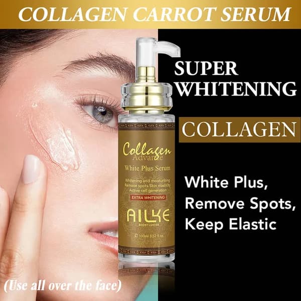 Kollagen Whitening Kit, Pletfjernelsesmiddel, Fugtighedsboost, Creme til fjernelse af mørke pletter, Body Brightening Lotion, 100 ml serum