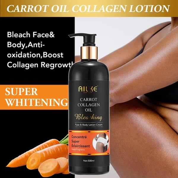 Kollagen Whitening Kit, Pletfjernelsesmiddel, Fugtighedsboost, Creme til fjernelse af mørke pletter, Body Brightening Lotion, 500ML Lotion