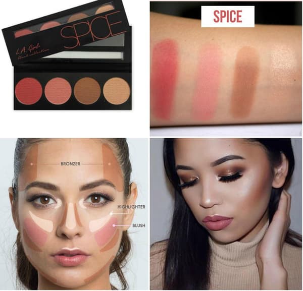 L. A. Girl Beauty Brick Blush Palette - Spice