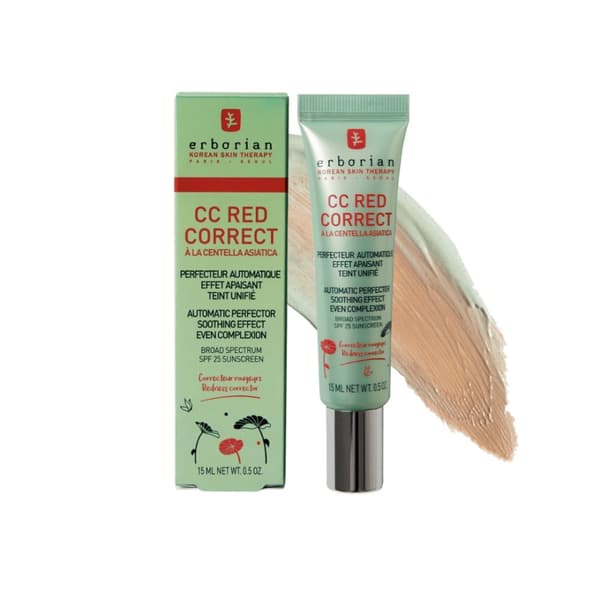 ERBORIAN CC Red Correct Creme SPF 25 15 ml - anti-rodnadskräm beige