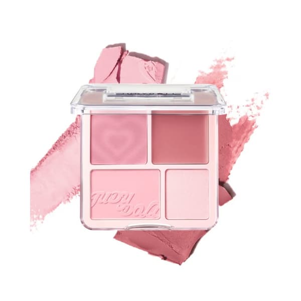 Judydoll 4 Color Blush & Highlighter Palette #03 Ballerina Dream 9g - rouge- och highlighterpalett