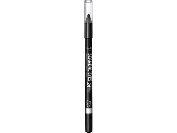Rimmel London Scandal Eyes Kohl Kaja Eye Liner Pencil, Waterproof, Smudge-Proof Formula For Sensitive Eyes, Jet Black