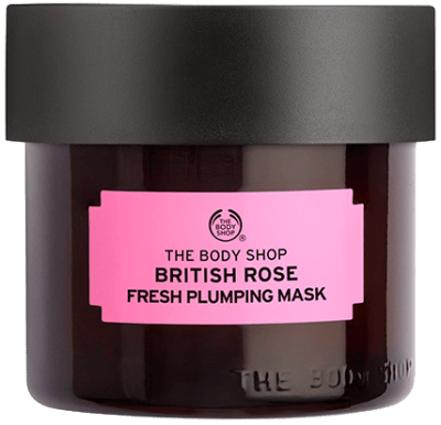 The Body Shop British Rose, Fuktgivande ansiktsmask, Kvinna, Fuktgivande, Uppfriskande, Utjämnande, Lugnande, Rosa, Aqua, Glycerin, Propanediol, PPG-