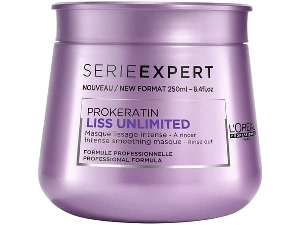 L’Oréal Paris Serie Expert Liss Unlimited Professional Mask 250ml, Kvinna, Ostyrigt hår, Svart, Blond, Brun, Kastanjebrunt, Röd, 250 ml, Motverkar fr
