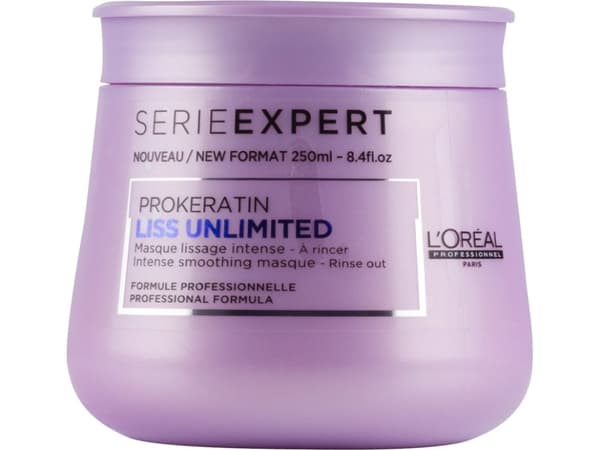 L’Oréal Paris Serie Expert Liss Unlimited Professional Mask 250ml, Kvinna, Ostyrigt hår, Svart, Blond, Brun, Kastanjebrunt, Röd, 250 ml, Motverkar fr